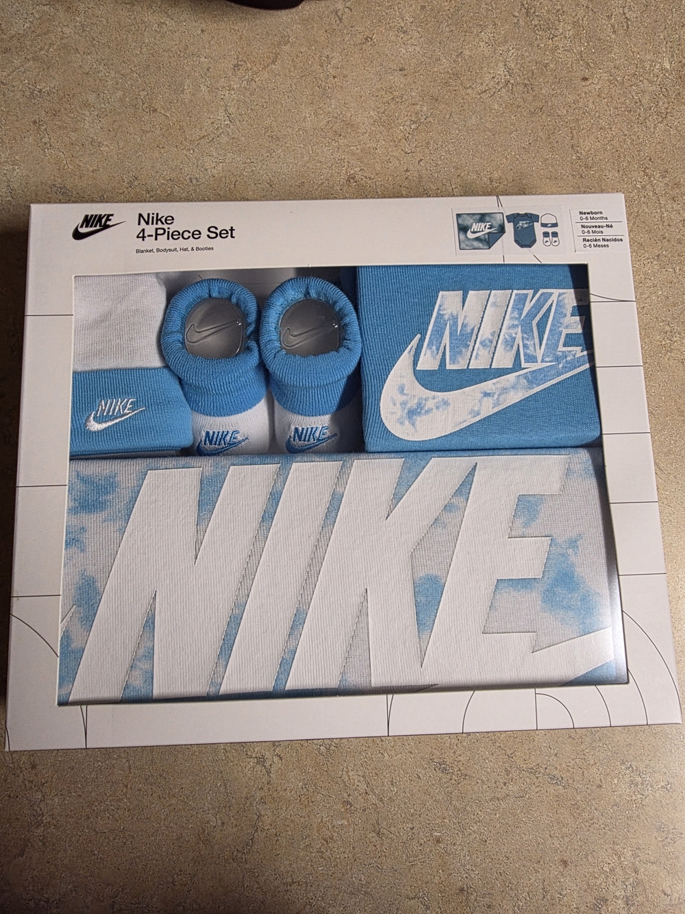 Nike Baby 4-Piece Set in Blue & White